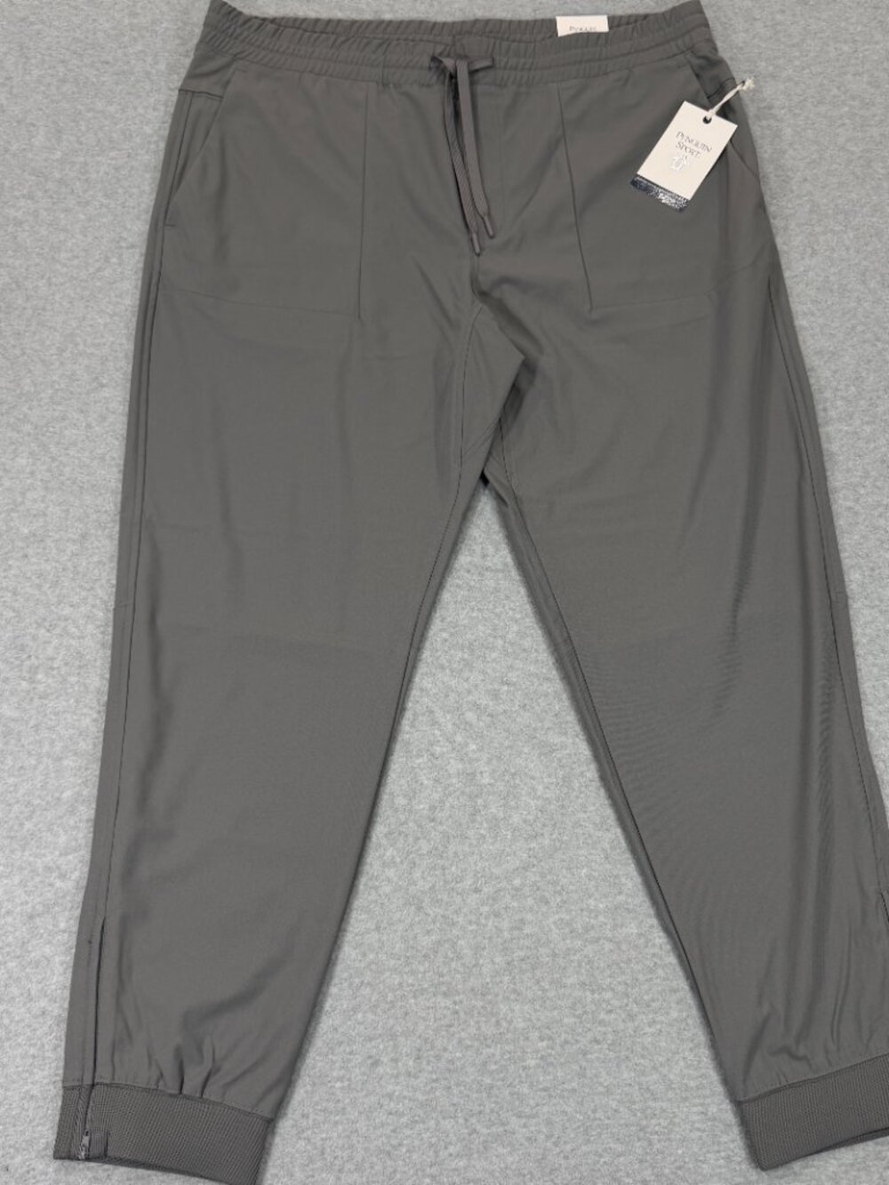 Original Penguin Sport Joggers Mens XL Gray Moisture Wicking Pants Ankle Zip NWT - Picture 16 of 16